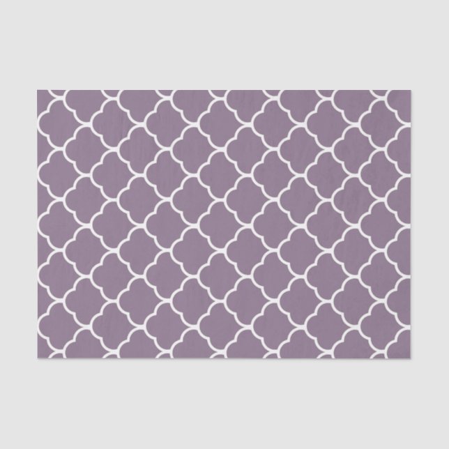 Lavender Elegant Moroccan Design Tissue Paper (Front)