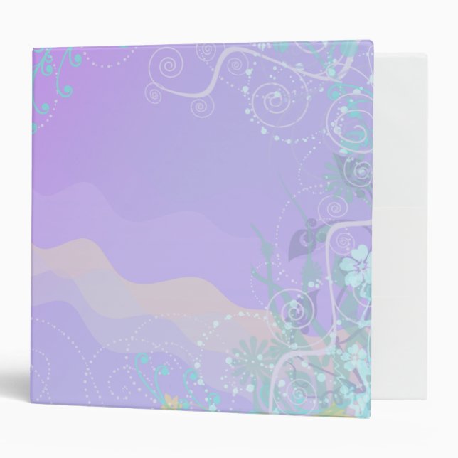 LAVENDER ELEGANT SWIRLS BINDER (Front/Inside)