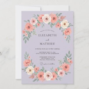 Lavender Enchanting Spring Wedding Invitation