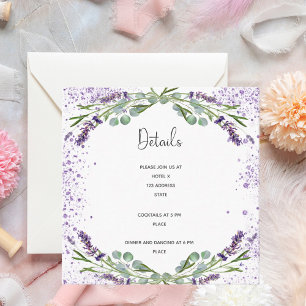 Lavender Enclosure Card