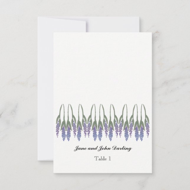 Lavender Escort Card (Front)