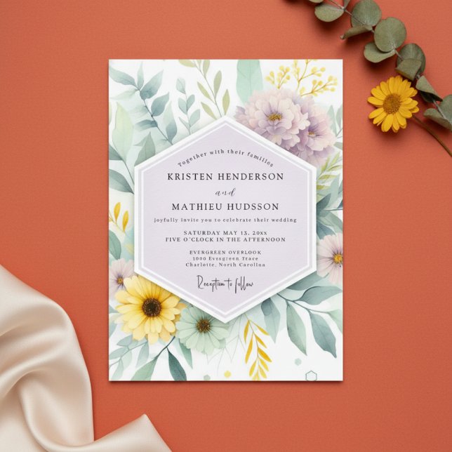 Lavender Ethereal Bloom Wedding Invitation (Creator Uploaded)