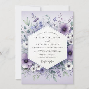 Lavender Ethereal Botanical Wedding Invitation