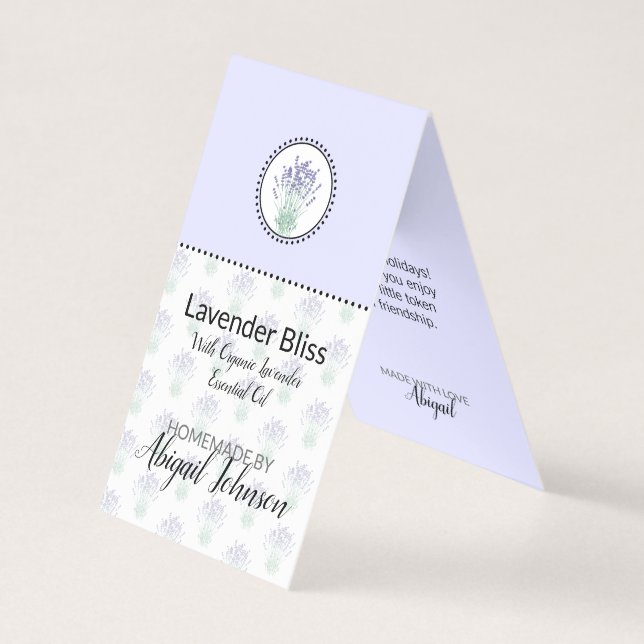 Lavender Étiquette de bain et corps fait maison |  (Front)