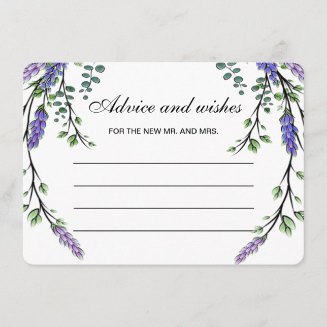 Lavender eucalyptus boho conseil et de la carte de (Devant)