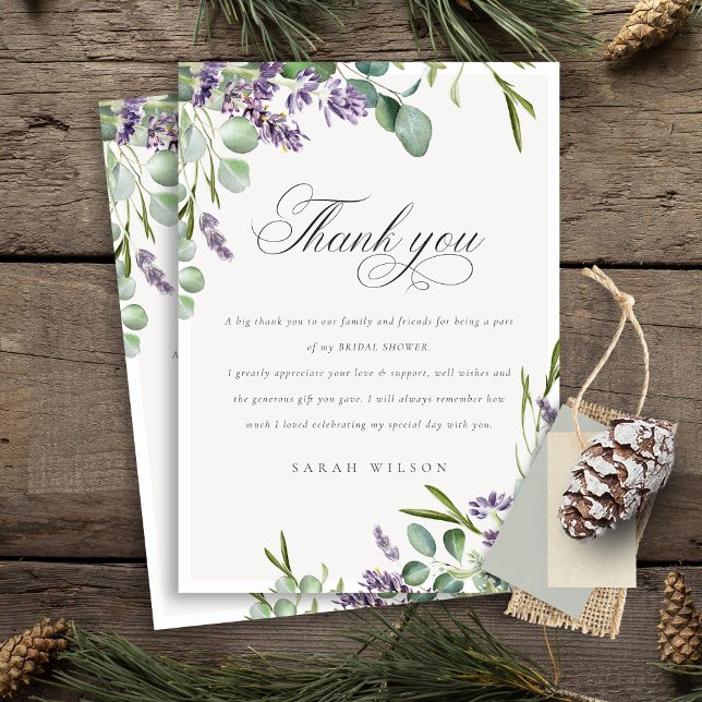 Lavender Eucalyptus Bunch Bridal Shower Invite (Creator Uploaded)