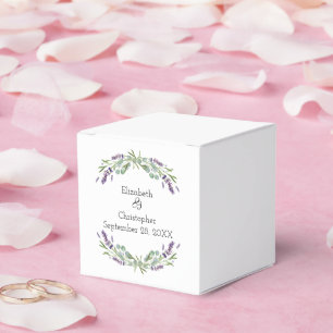 Lavender Eucalyptus Floral Botanical Wedding  Favor Box