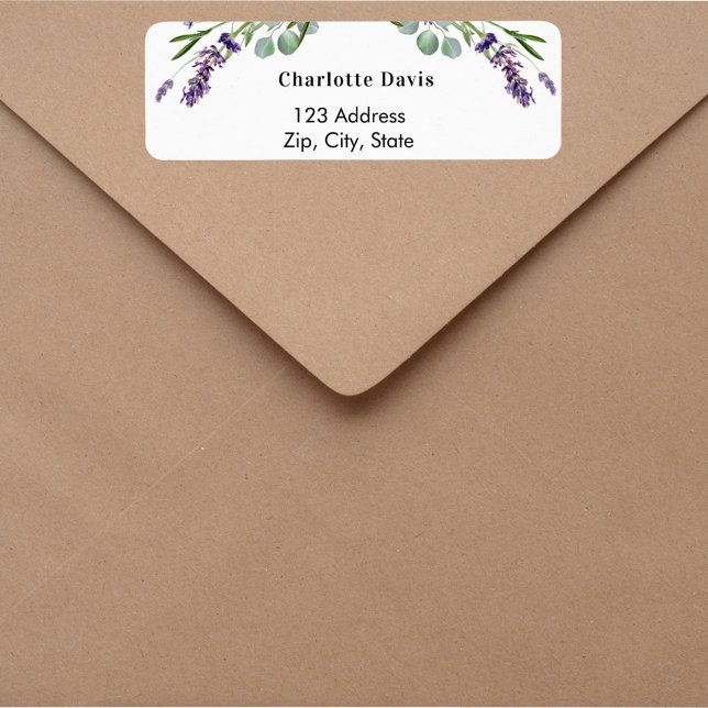 Lavender eucalyptus greenery return address label (Creator Uploaded)