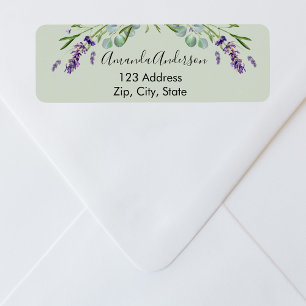 Lavender eucalyptus greenery sage return address