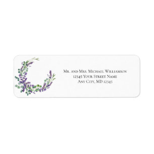 Lavender Eucalyptus Mariage Adresse de retour