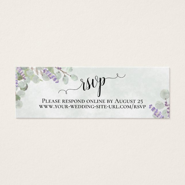 Lavender Eucalyptus Mariage RSVP Carte en ligne (Devant)
