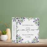 Lavender eucalyptus mr mrs wedding album binder<br><div class="desc">A stylish white background decorated with lavender florals and eucalyptus greenery. Mr and Mrs with a heart. Personalize and add your names and wedding date. 
Spine: add your text.</div>