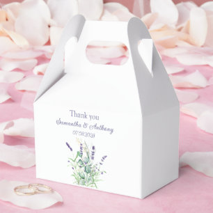 Lavender Eucalyptus Watercolor Herbs Wedding Favor Box