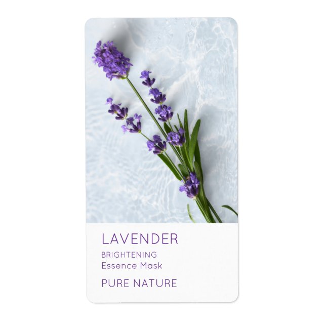 Lavender Facial Mask Label (Front)