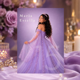 Lavender Fairy Quinceañera Invitation