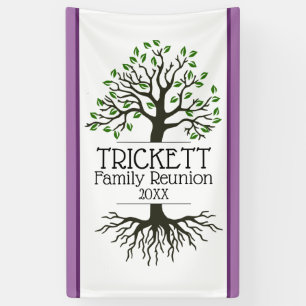Lavender Family Tree Family Reunion Banner