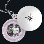 Lavender Fancy Photo Frame Locket Necklace<br><div class="desc">Elegant and simple photo frame design.</div>