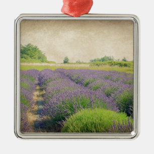 Lavender Farm - Distressed Metal Ornament