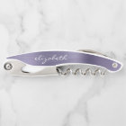 Lavender Faux Brushed Metal Personalized Script