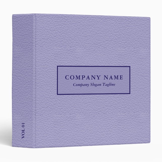 Lavender Faux Leather Look   Binder (Front/Spine)