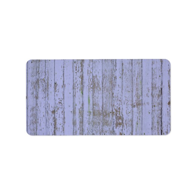 Lavender Faux Wood Texture Address Label (Front)
