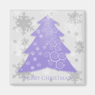 Lavender Festive Christmas Tree Magnet