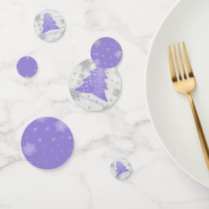 Lavender Festive Christmas Tree Table Confetti