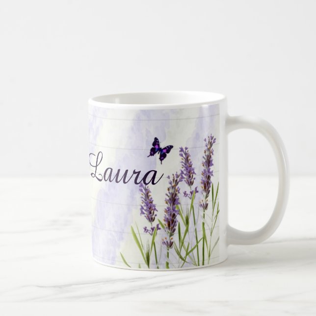 Lavender field  personalized coffee mug (Right)