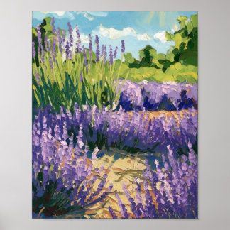 Lavender Field Poster – Soft Impressionist Floral