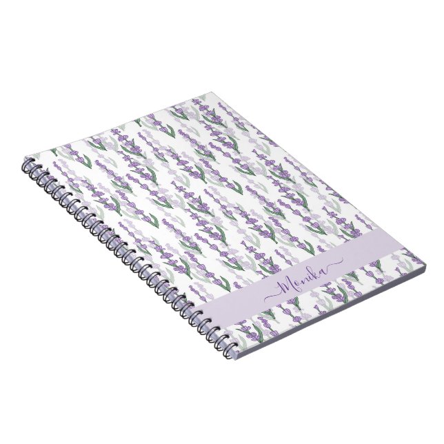 Lavender field provence purple flower notebook (Right Side)