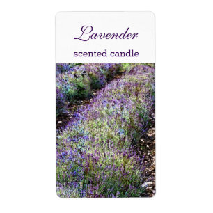 lavender field scented candlecustomized label