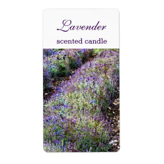 lavender field scented candlecustomized label