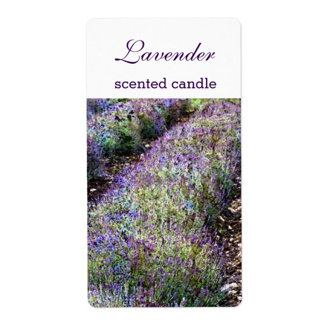 lavender field scented candlecustomized label (Front)
