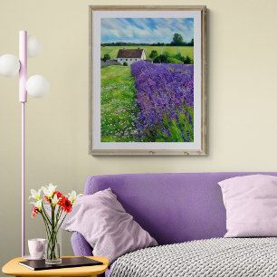 Lavender field Serentity Poster