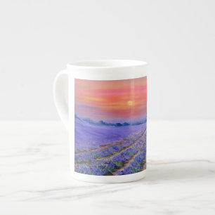 Lavender Fields at Sunset Bone China Mug