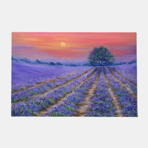 Lavender Fields at Sunset Doormat