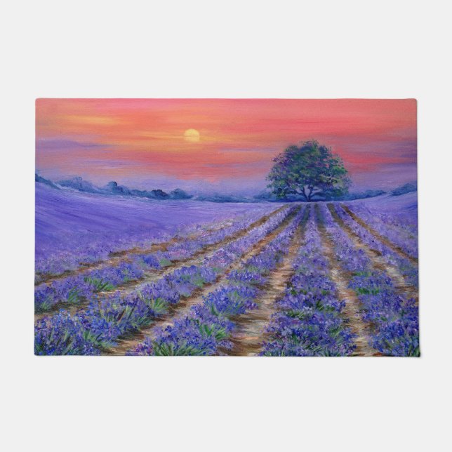 Lavender Fields at Sunset Doormat (Front)