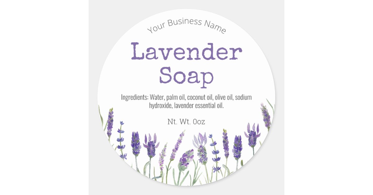 Lavender Fields Handmade Soap Labels | Zazzle.ca