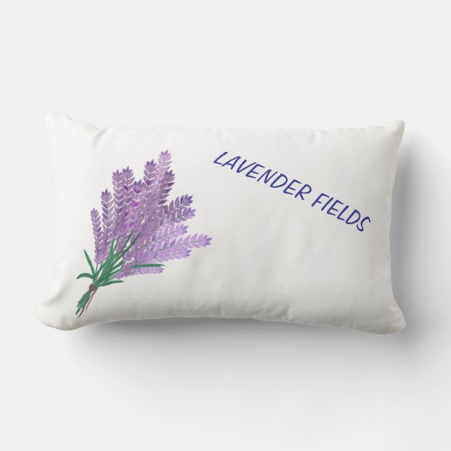 LAVENDER FIELDS LUMBAR PILLOW (Front)