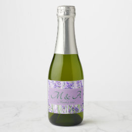 Lavender Fields Mariage Mini Étiquette de vin mous