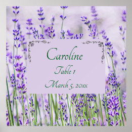 Lavender Fields Mariage Place Card Titan