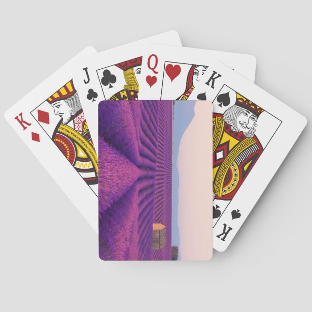 Lavender Fields, Provence, France Playing Cards (Back)