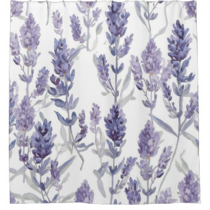Lavender Fields Purple Watercolor Flower Pattern