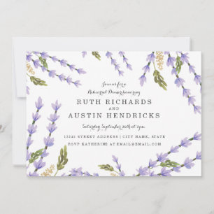 Lavender Fields Rehearsal Dinner Invitation