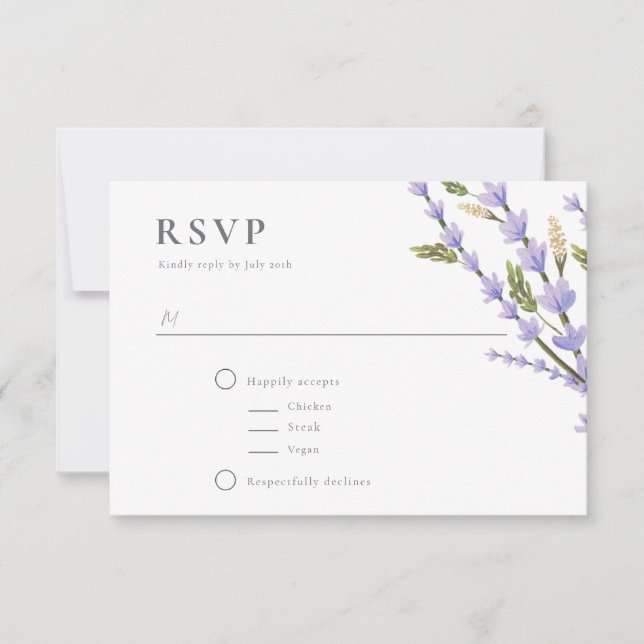 Lavender Fields RSVP (Front)
