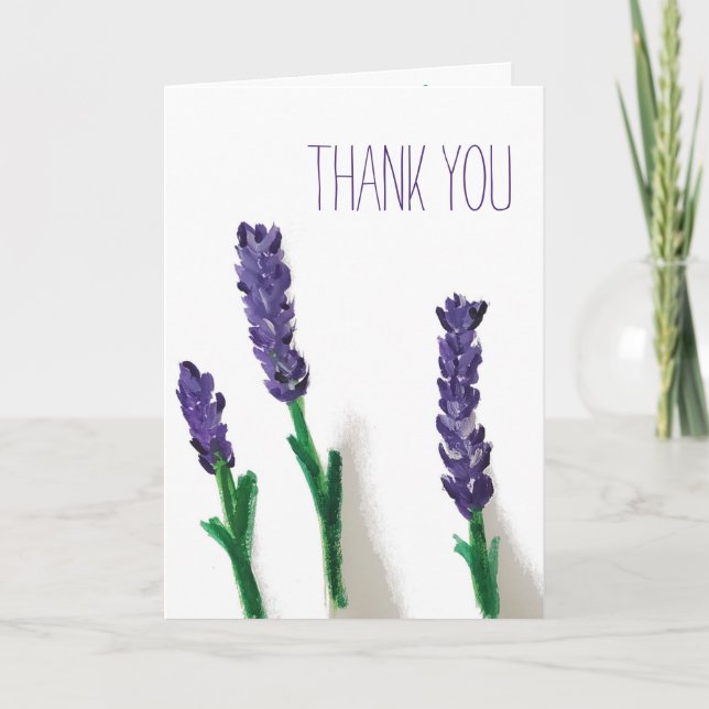 Lavender Fields- Thank You Card (Front)