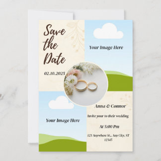 lavender fields wedding card personalised