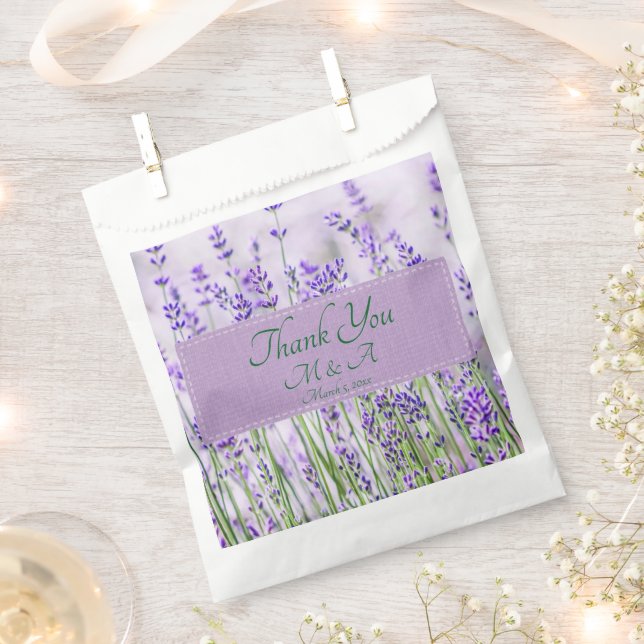 Lavender Fields Wedding Favour Bags (Clipped)