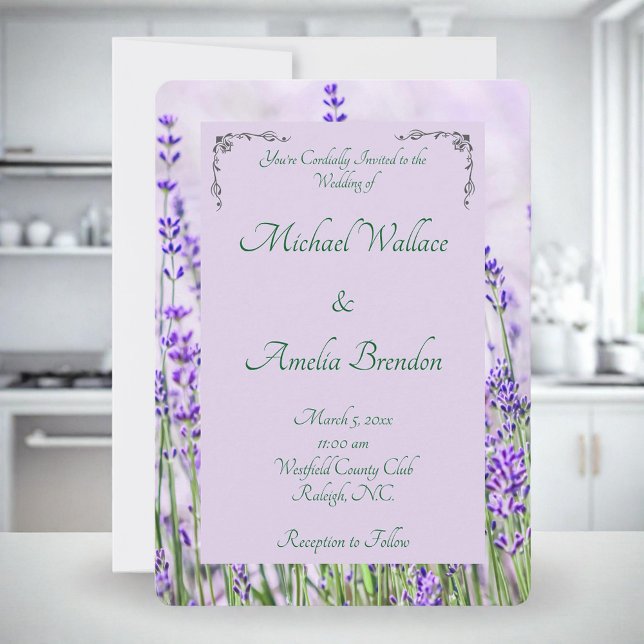 Lavender Fields Wedding Invitation  (Creator Uploaded)