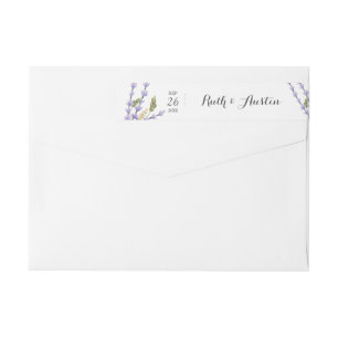 Lavender Fields Wedding Wrap Around Label